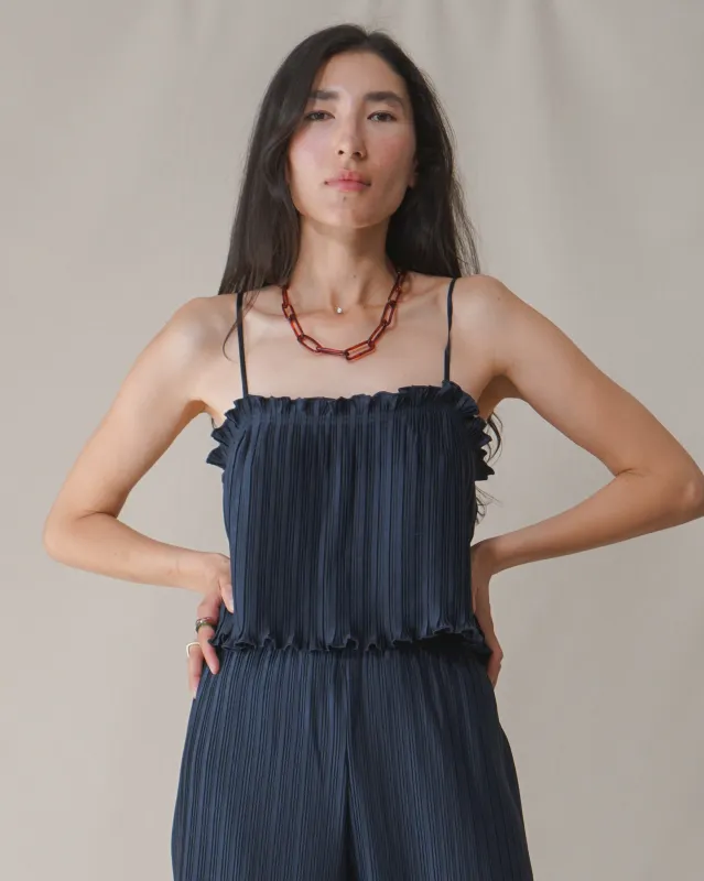 Pleated Sadie camisole made by Proche Studio