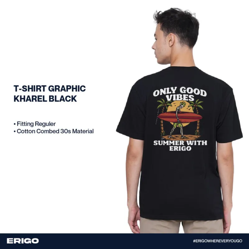 Erigo T-Shirt Graphic Kharel Black sold by Erigo