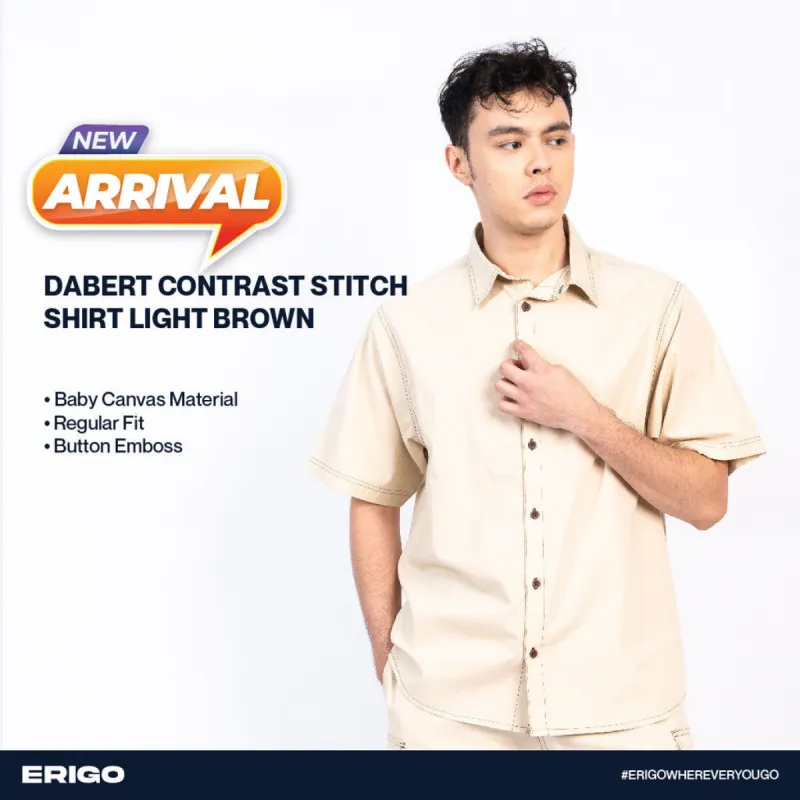 Erigo Contrast Shirt Dabert Light Brown Unisex sold by Erigo
