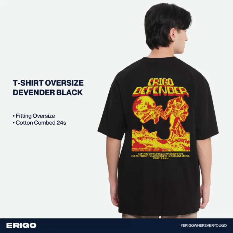 Erigo T-Shirt Oversize Graphic Devender Black sold by Erigo