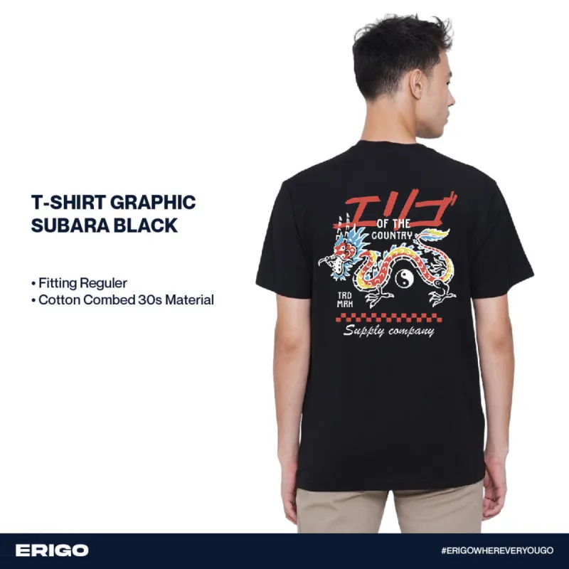 Erigo T-Shirt Graphic Subara Black sold by Erigo