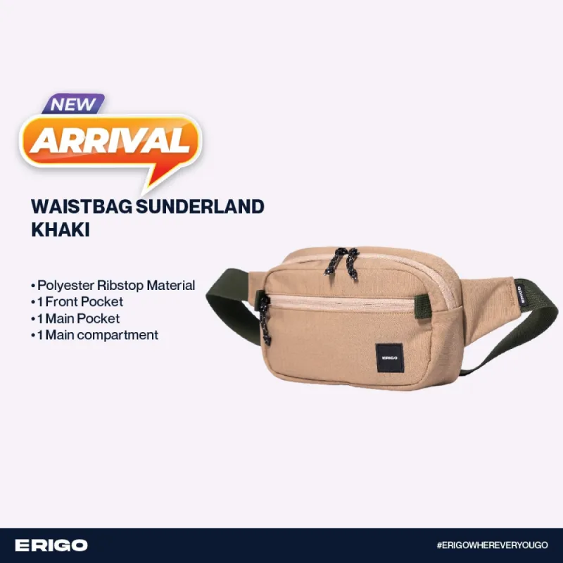 Erigo Waist Bag Sunderland Khaki Unisex sold by Erigo
