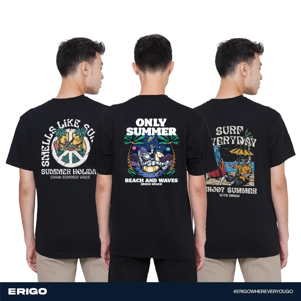 Erigo Buy 1 Get 3 T-Shirt Oversize Graphic Bundling 4 | Amina Black, Aldric Black, Vorden Black sold by Erigo