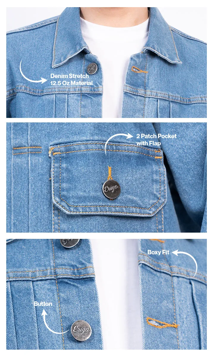 Erigo Trucker Denim Bruce Medium Blue Unisex sold by Erigo product image thumbnail 5