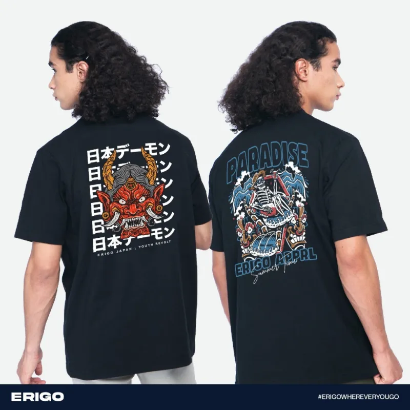 Erigo Buy 1 Get 2 T-Shirt Oversize Graphic Bundling 3 | Sukehiro Black, Sadaaki Black sold by Erigo