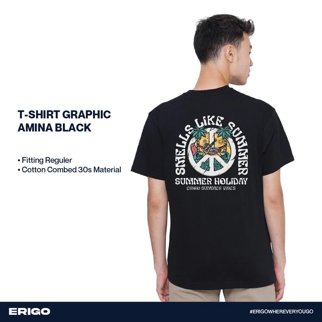 Erigo T-Shirt Graphic Amina Black sold by Erigo product image thumbnail 5