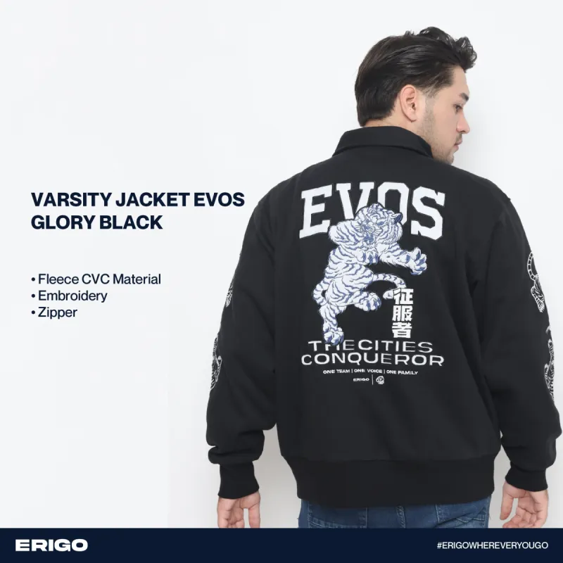 Erigo Varsity | Evos Glory Black Unisex sold by Erigo