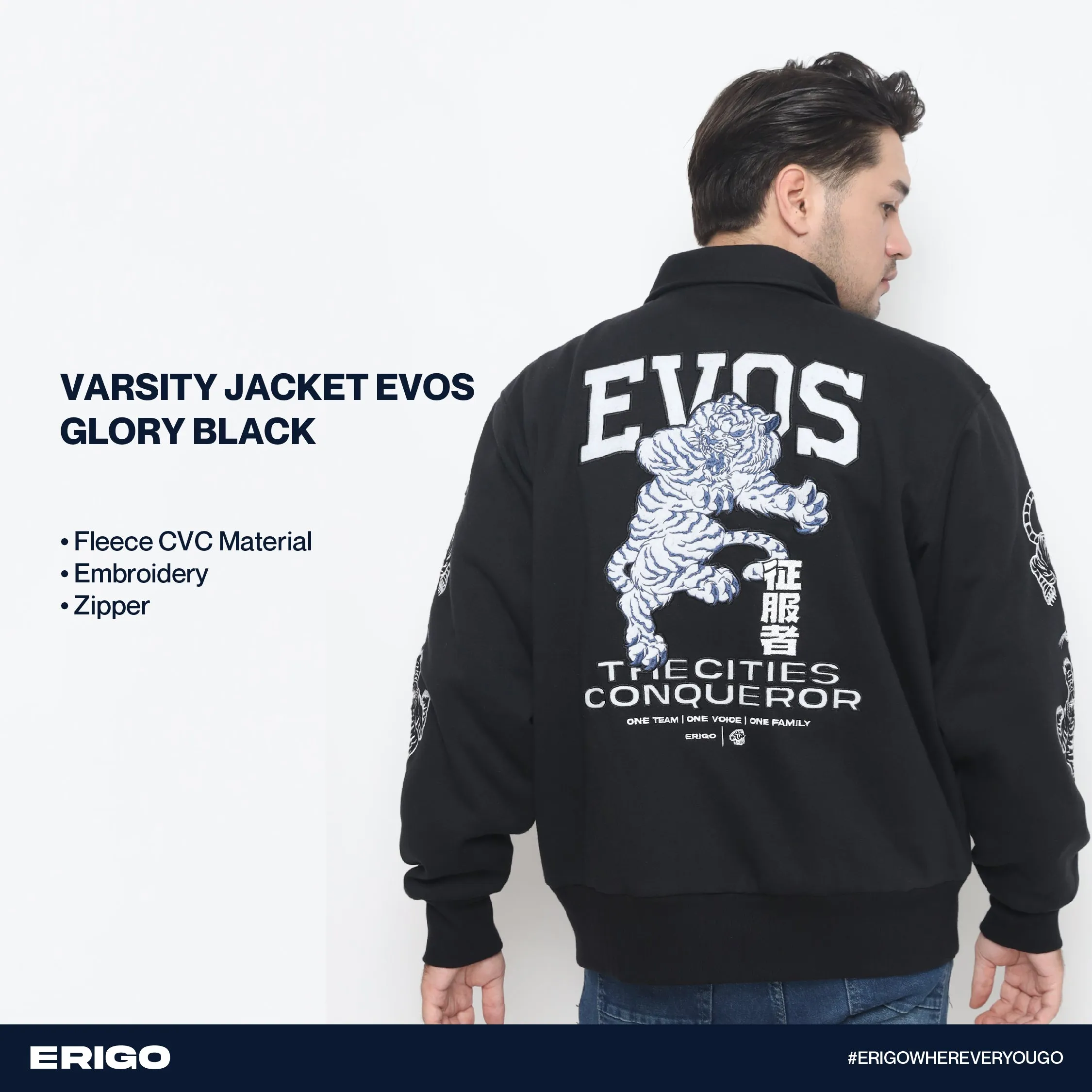 Erigo Varsity | Evos Glory Black Unisex sold by Erigo