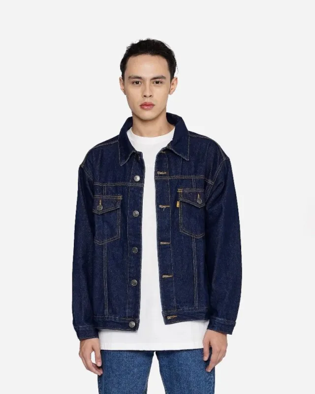 Erigo Denim Jacket Basic Shiga Mud Blue sold by Erigo