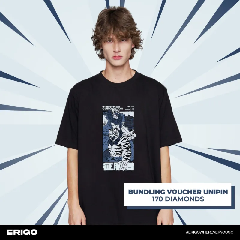Erigo T-Shirt Oversize | Evos Roar Legend Black Unisex Voucher Diamond sold by Erigo