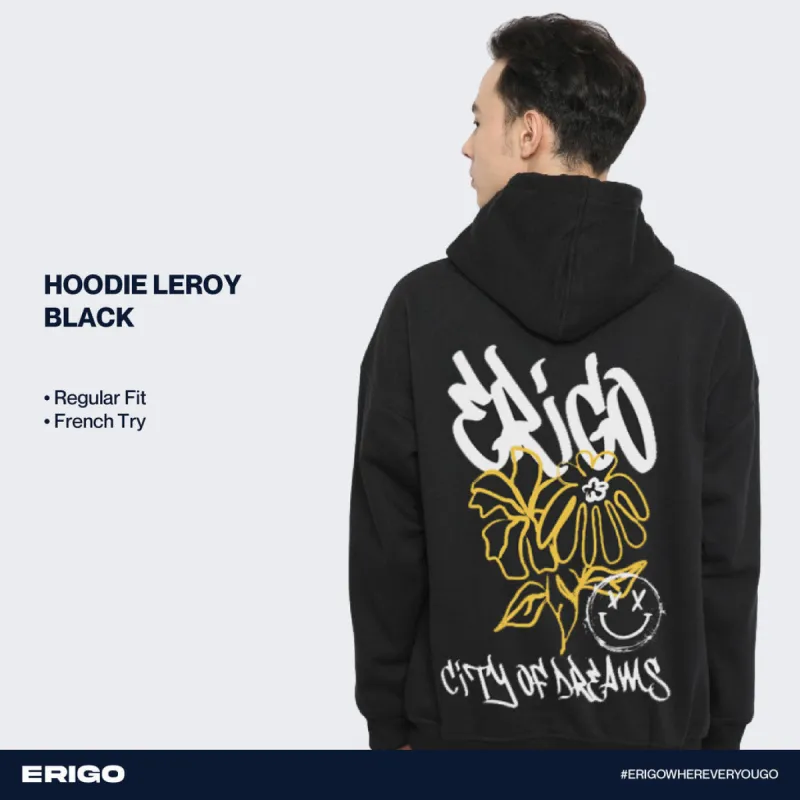 Erigo Hoodie Graphic Leroy Black sold by Erigo