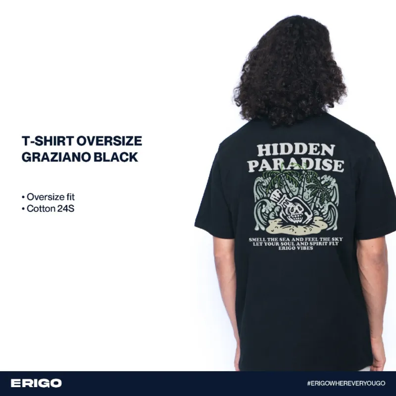 Erigo T-Shirt Oversize Graphic Graziano Black sold by Erigo