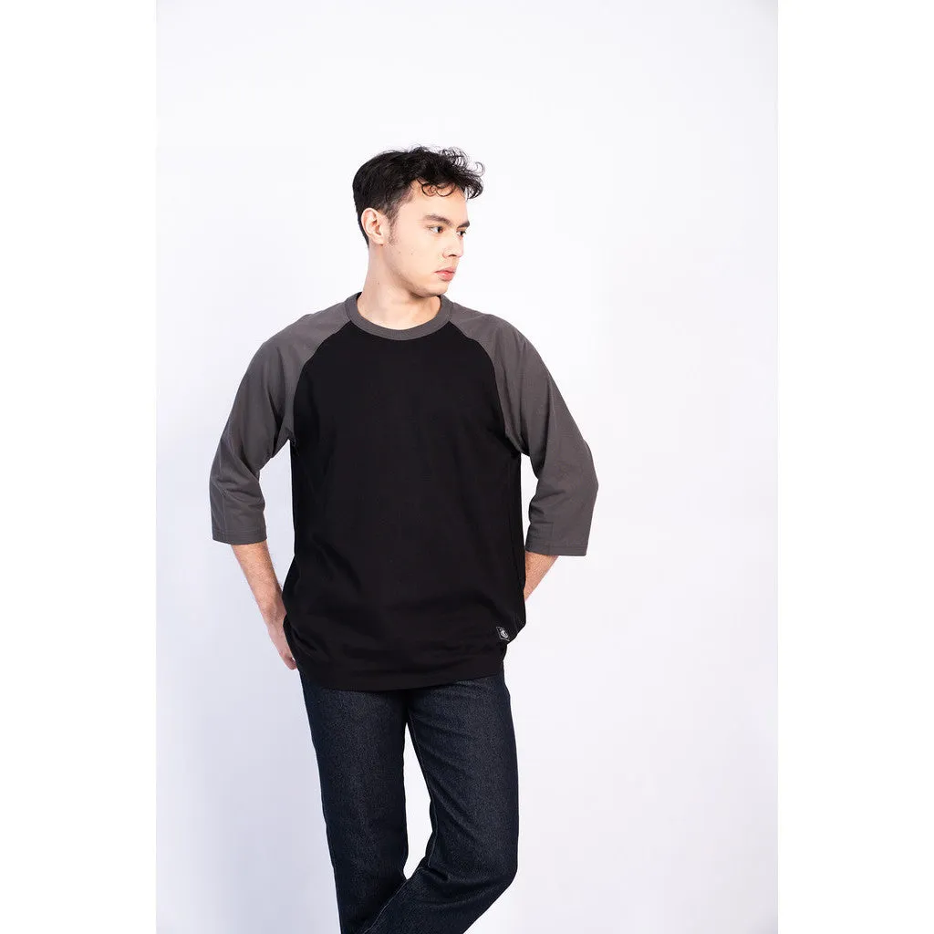 Erigo T-Shirt Raglan Lowel Asphalt Black Unisex sold by Erigo product image thumbnail 3