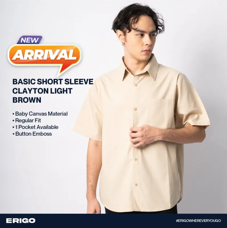 Erigo Basic Short Sleeve Clayton Light Brown Unisex sold by Erigo