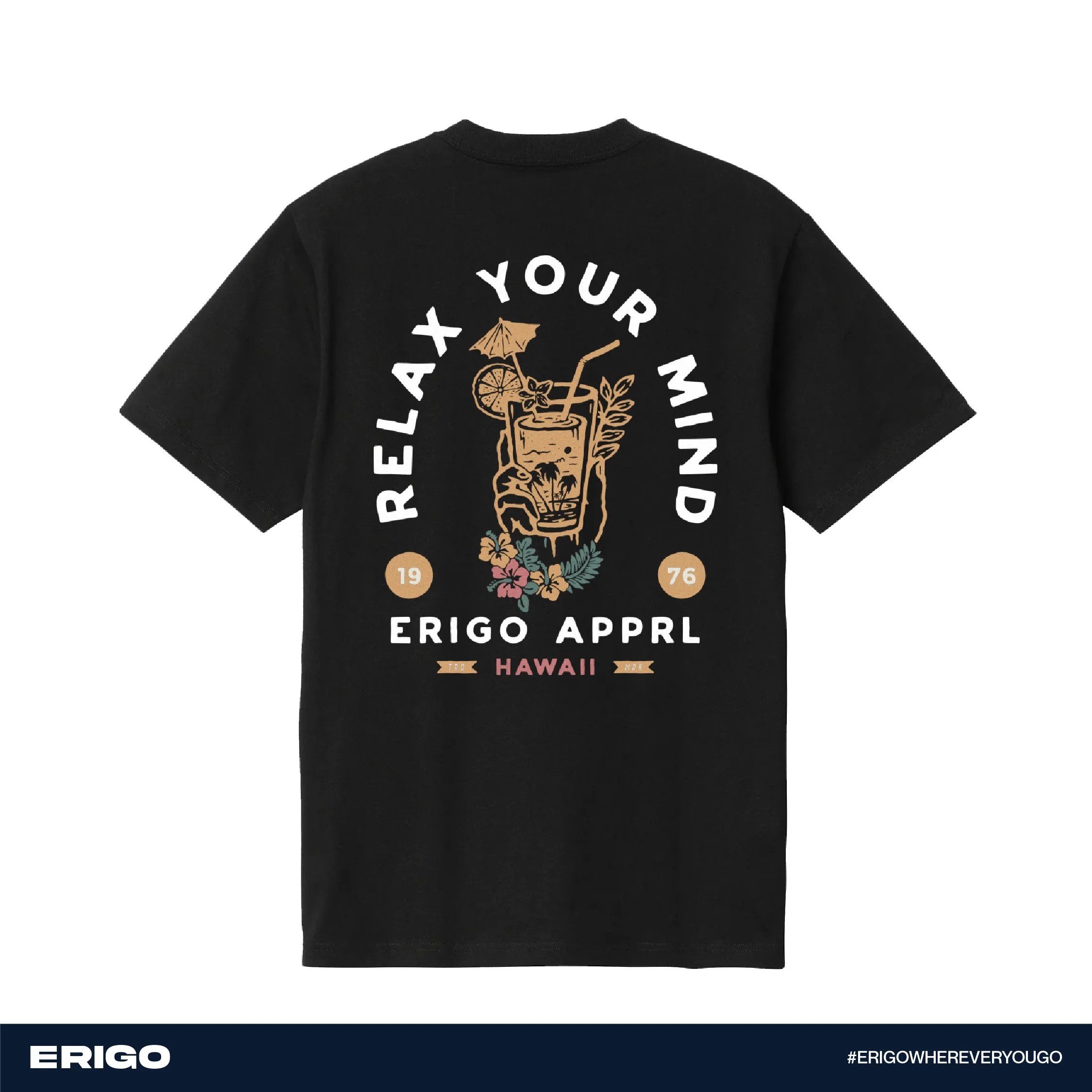 Erigo T-shirt Oversize DTF Series Eizan Black sold by Erigo