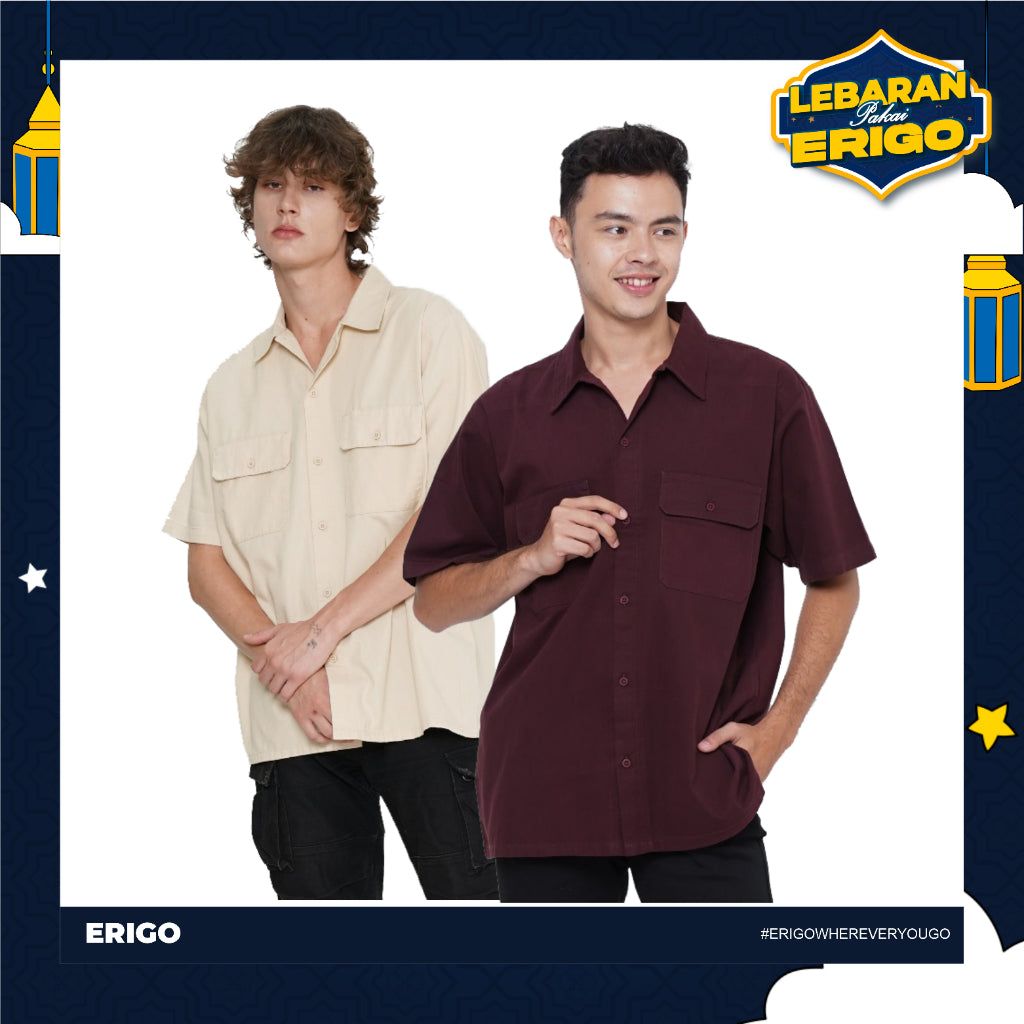 Erigo Work Shirt Buy 1 Get 2 Bundling C | Rurik Brown Rice, Skyler Maroon sold by Erigo product image thumbnail 5