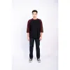 Erigo T-Shirt Raglan Lessy Maroon Black Unisex sold by Erigo