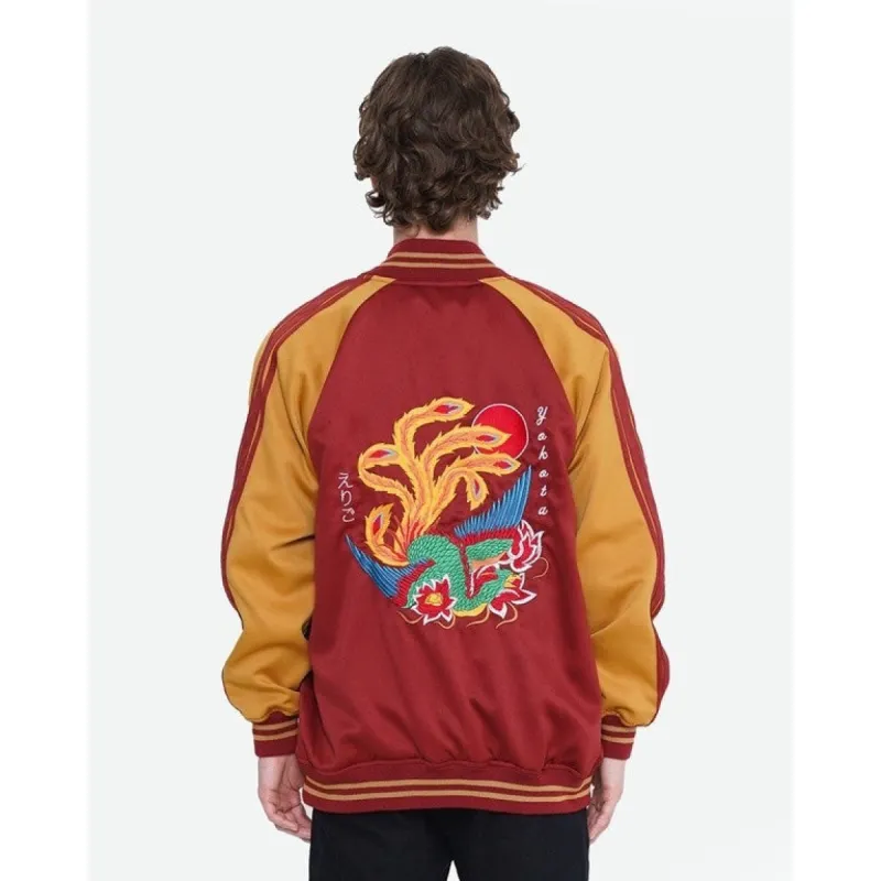 Erigo Sukajan Jacket Kawauchi Maroon sold by Erigo