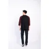 Erigo T-Shirt Raglan Lessy Maroon Black Unisex sold by Erigo