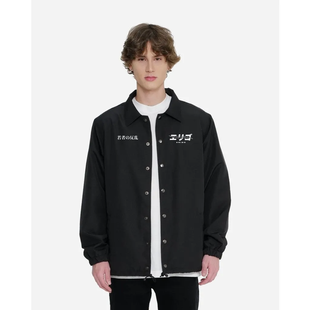 Erigo Bosozoku Coach Jacket Graphic Yoji Black sold by Erigo product image thumbnail 3