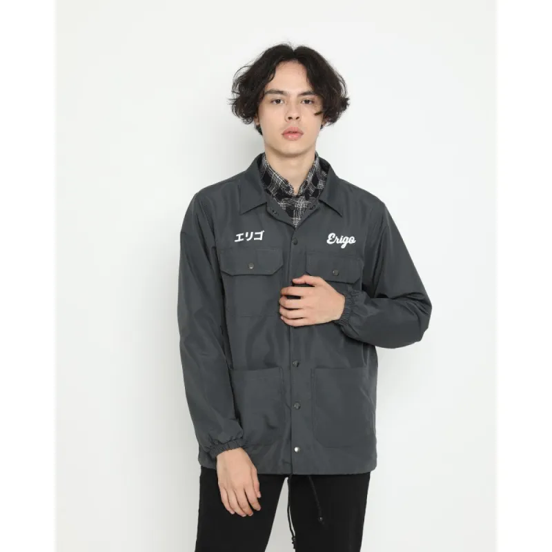 Erigo Coach Jacket Fujinkai Dark Grey sold by Erigo