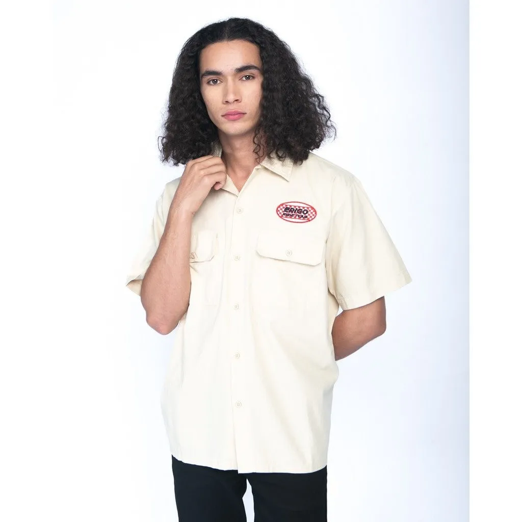 Erigo Work Shirt Nardine Brown Rice Unisex sold by Erigo