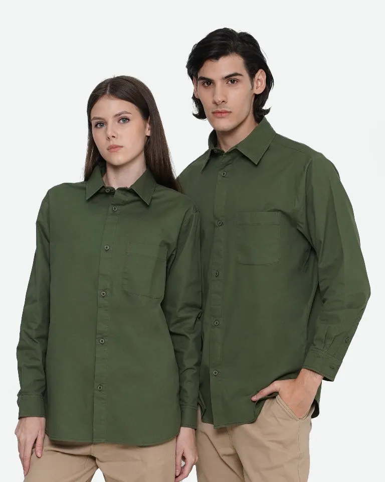 Erigo Kemeja Basic Longsleeve Foerza Emerald Unisex sold by Erigo