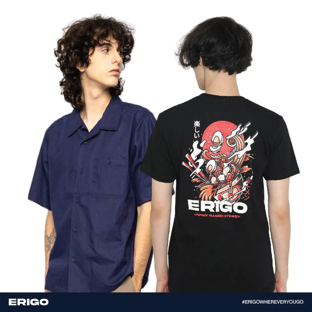 Erigo Buy 1 Get 2 T-Shirt & Shirt Bundling D | Catalya Navy dan Ramen Steeet Black sold by Erigo