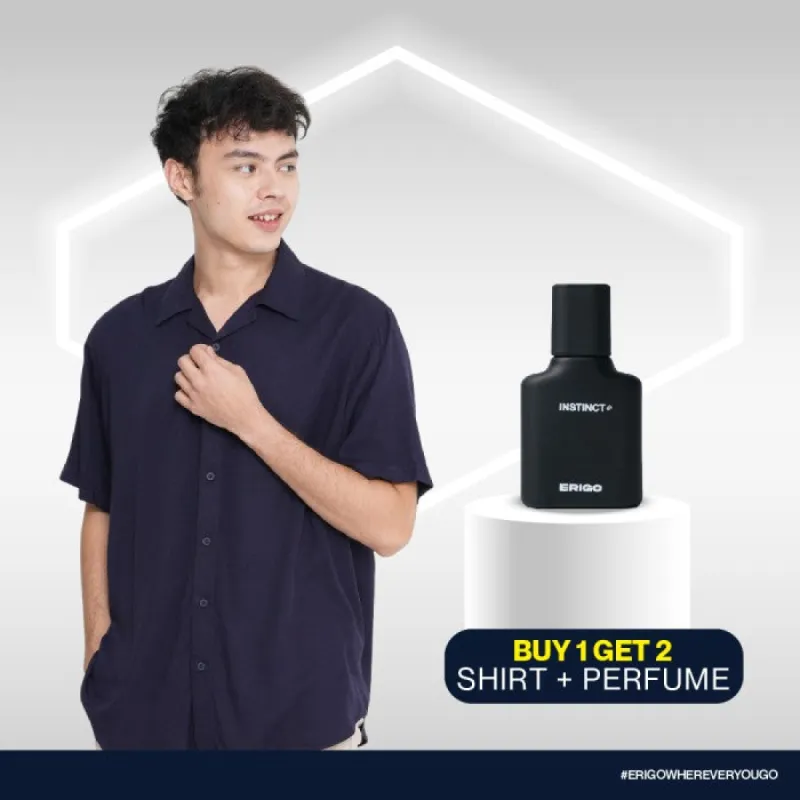 Buy 1 Get 2 Shirt & Perfume Bundling B | Gribson Navy, Instinct sold by Erigo