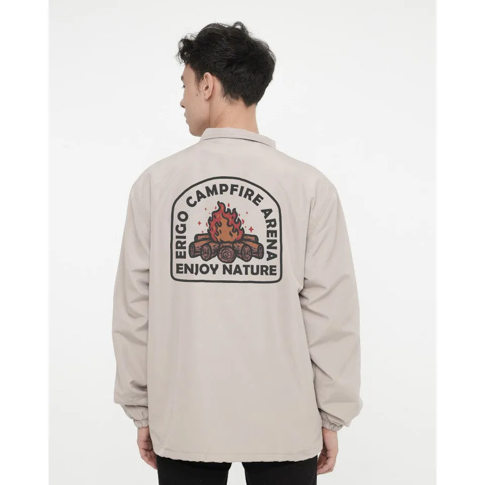 Erigo Coach Jacket Graphic Series Campfire Club Khaki sold by Erigo product image thumbnail 2