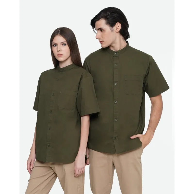 Erigo Kemeja Shanghai Short Sleeve Quinten Emerald Unisex sold by Erigo