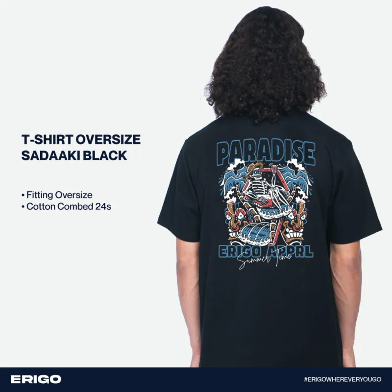 Erigo T-Shirt Oversize Graphic Sadaaki Black sold by Erigo