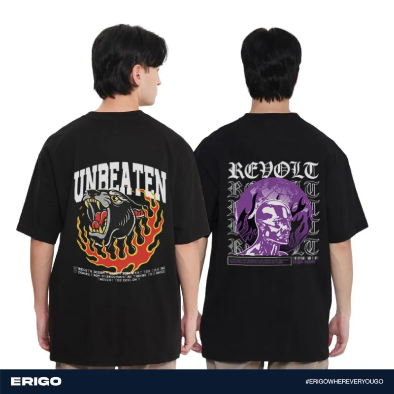 Erigo Buy 1 Get 2 T-Shirt Oversize Graphic Bundling 3 | Krong Black, Akello Black sold by Erigo