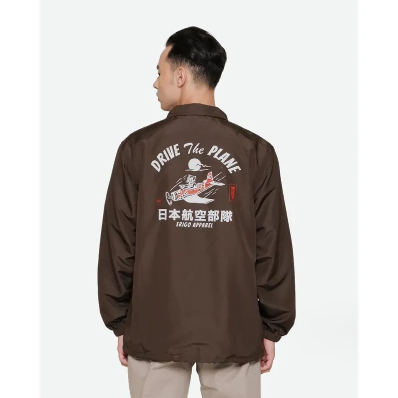 Erigo Coach Jacket Drive The Plane Dark Oak sold by Erigo