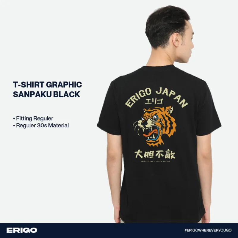 Erigo T-Shirt Graphic Sanpaku Black sold by Erigo