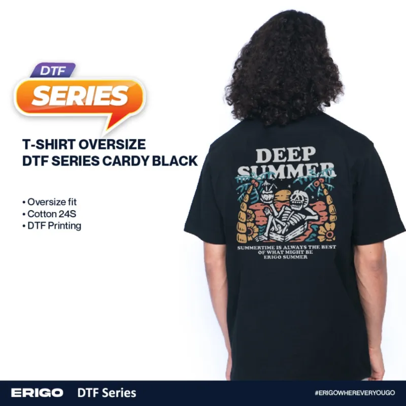Erigo T-Shirt Oversize Graphic Series Cardy Black sold by Erigo
