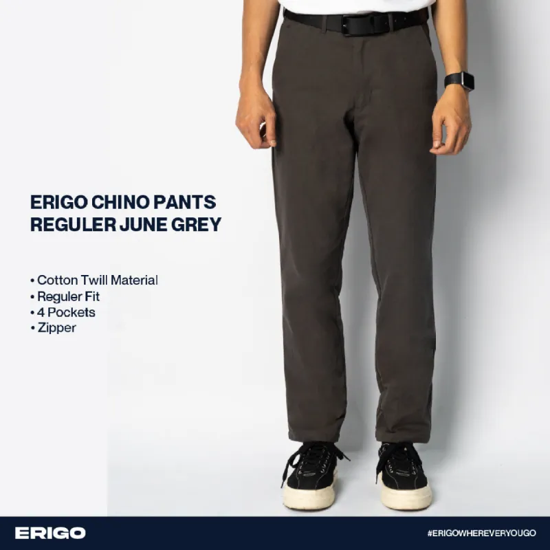 Erigo Chino Pants Regular June Grey sold by Erigo