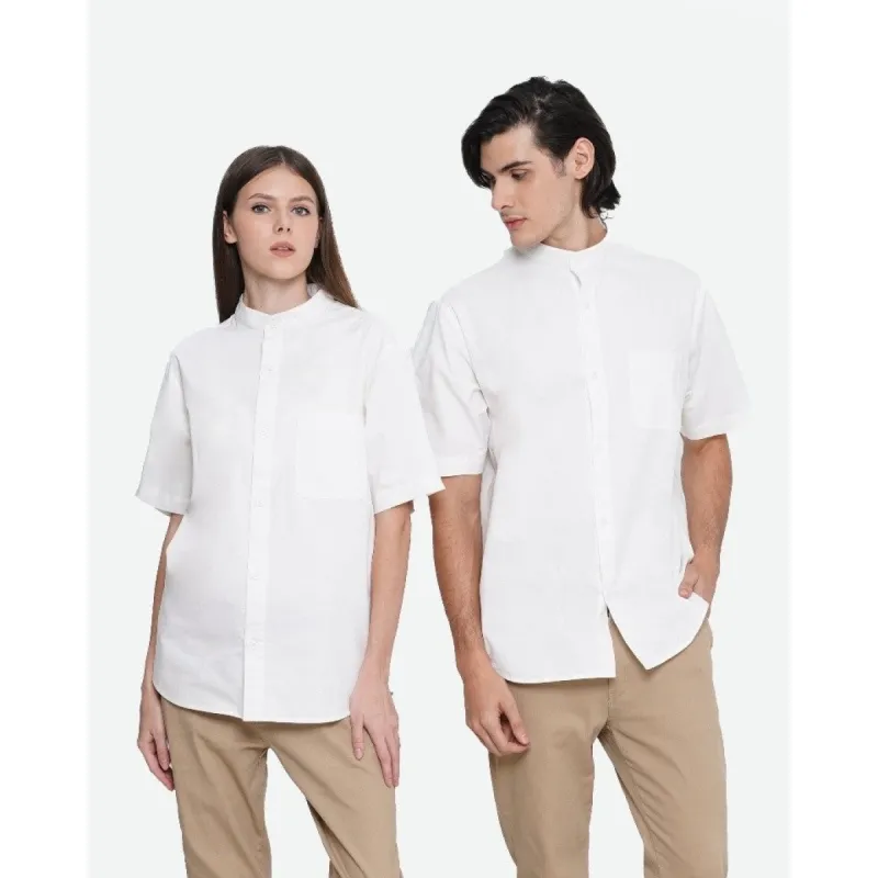 Erigo Kemeja Shanghai Short Sleeve Rune White Unisex sold by Erigo