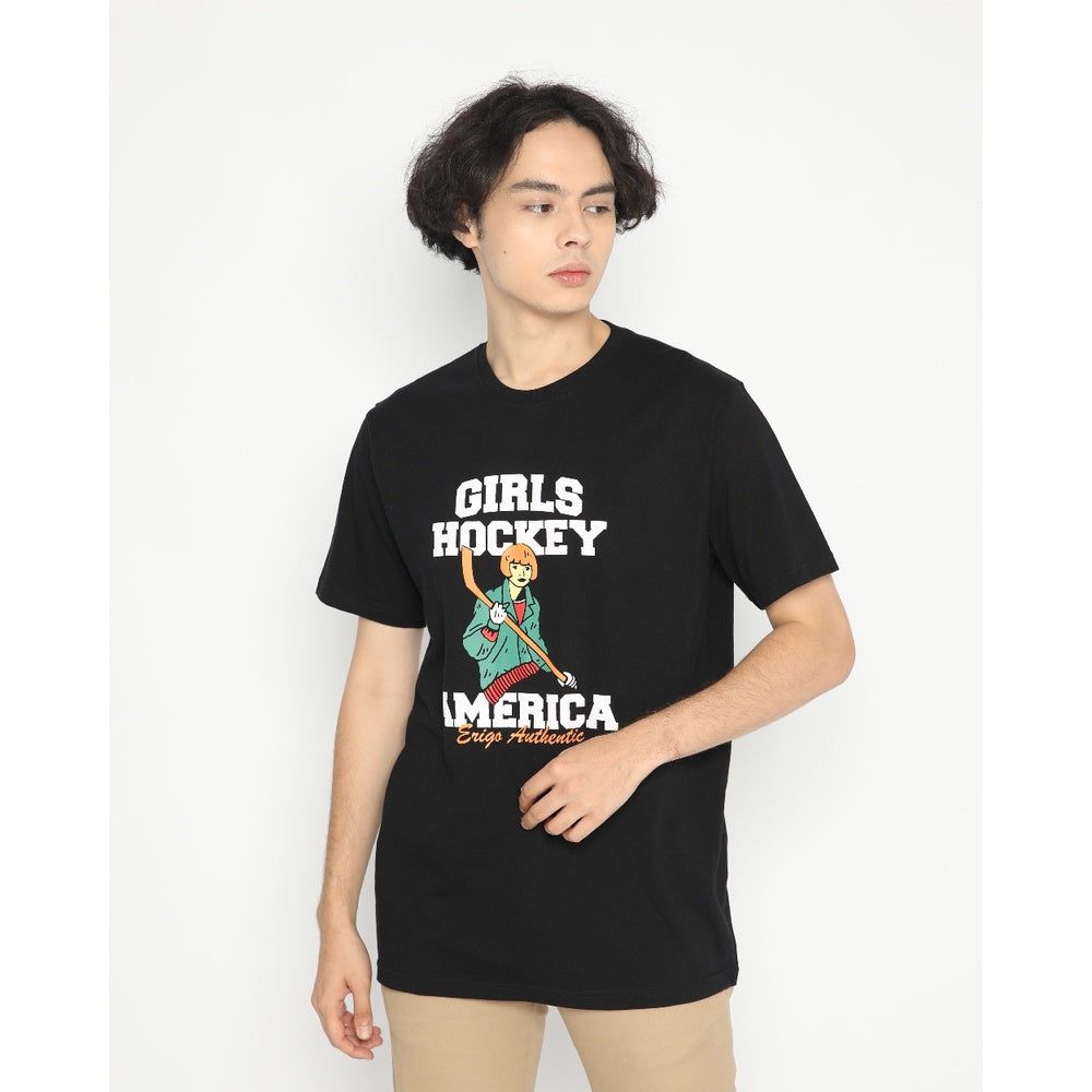Erigo T-Shirt Girls Hockey Black sold by Erigo