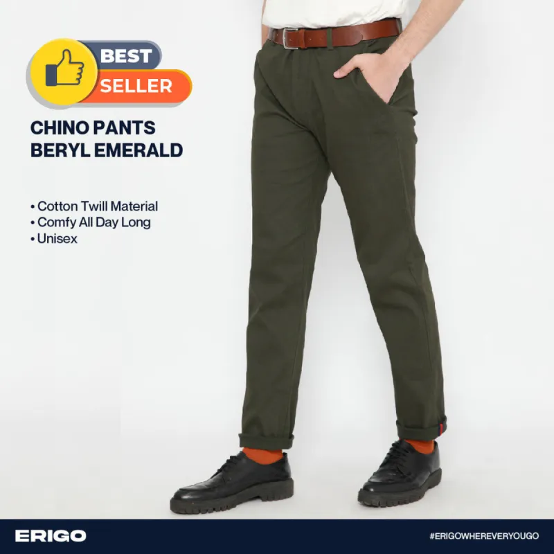 Erigo Chino Pants Beryl Emerald Unisex sold by Erigo