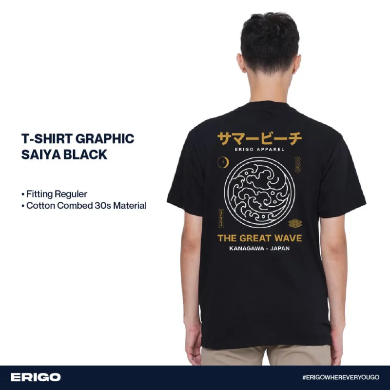 Erigo T-Shirt Graphic Saiya Black sold by Erigo