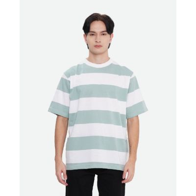 Erigo T-Shirt Stripe Moseley Wide Striped Sage Unisex sold by Erigo