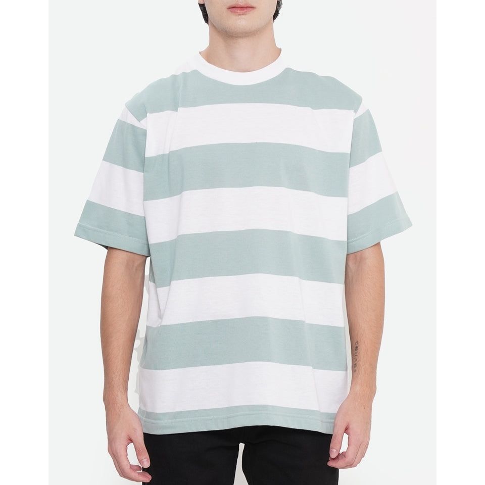 Erigo T-Shirt Stripe Moseley Wide Striped Sage Unisex sold by Erigo product image thumbnail 3