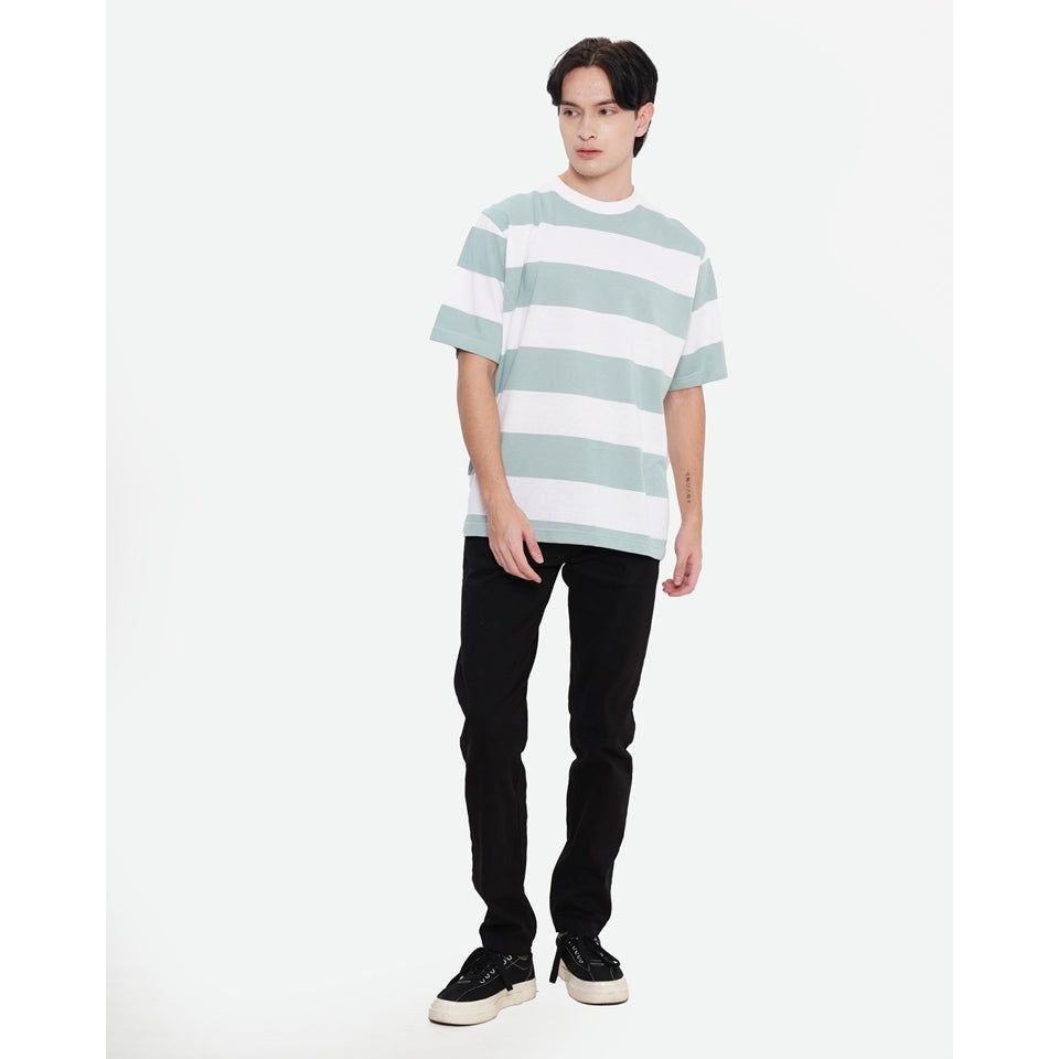 Erigo T-Shirt Stripe Moseley Wide Striped Sage Unisex sold by Erigo product image thumbnail 5