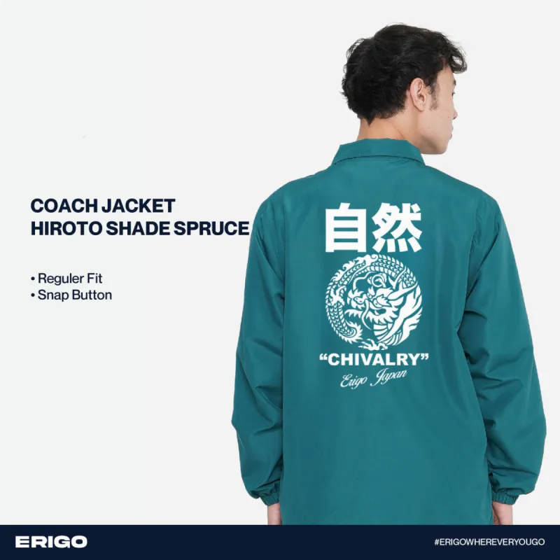 Erigo Coach Jacket Graphic Hiroto Shade Spruce sold by Erigo