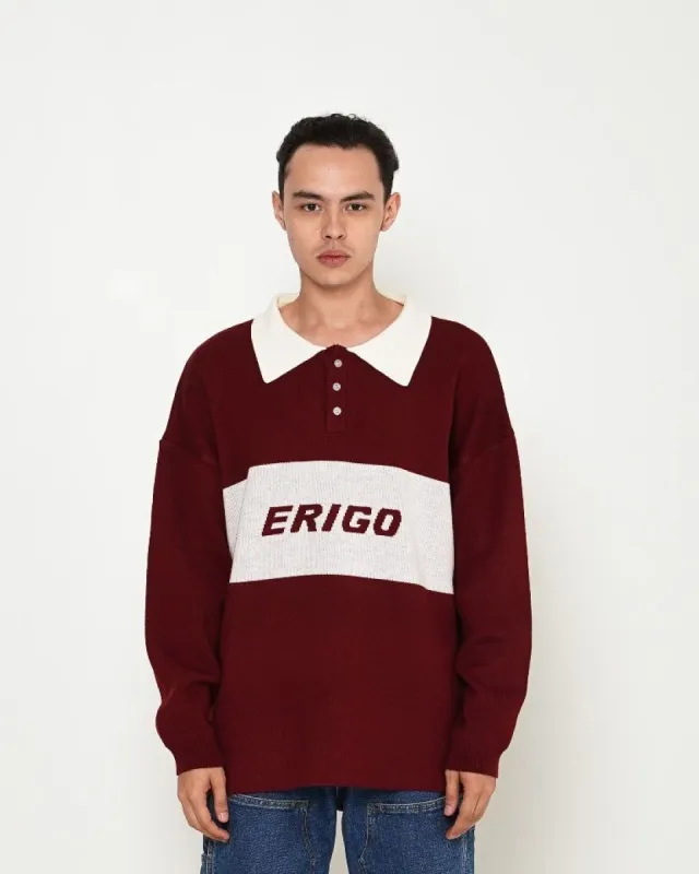 Erigo Knitwear Olwen Maroon sold by Erigo