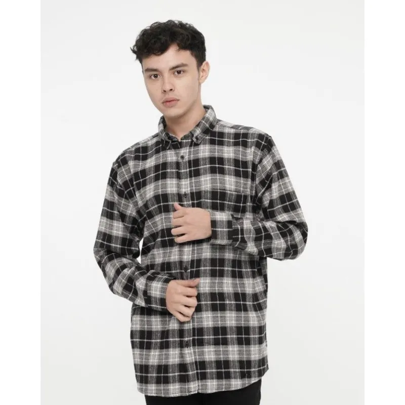 Erigo Flannel Porirua Black sold by Erigo