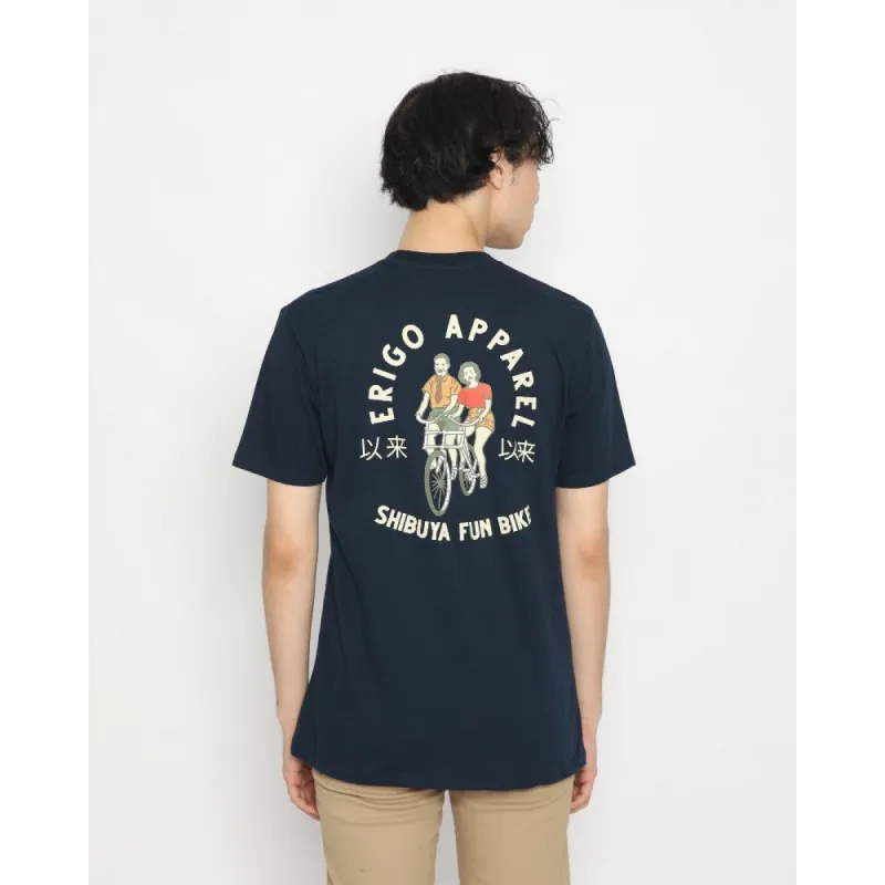 Erigo T-Shirt Shibuya Bike Navy sold by Erigo