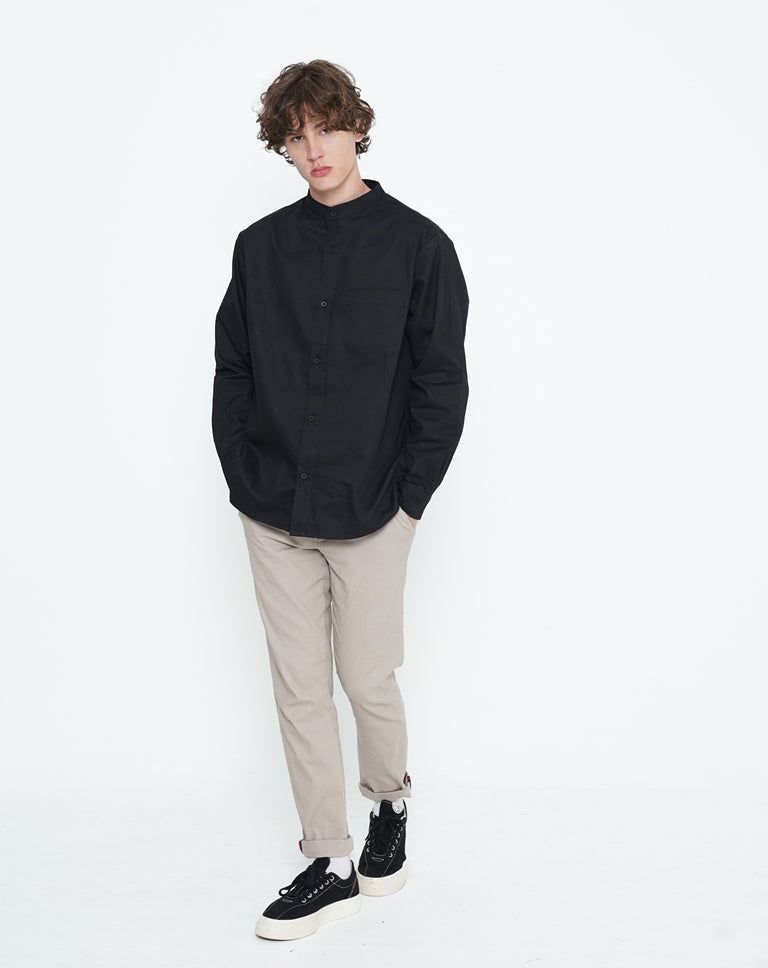 Erigo Kemeja Shanghai Longsleeve Leiden Black Unisex sold by Erigo product image thumbnail 4