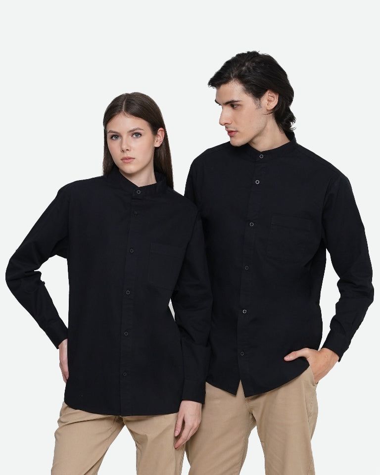 Erigo Kemeja Shanghai Longsleeve Leiden Black Unisex sold by Erigo product image thumbnail 2